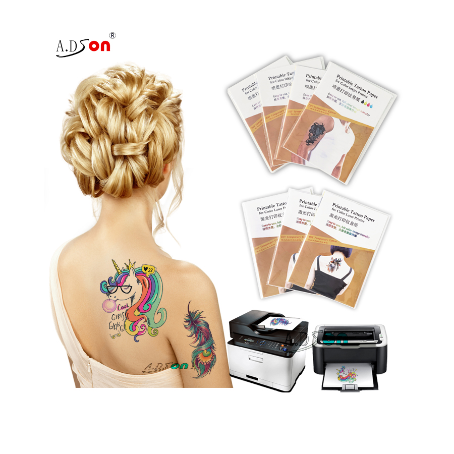 Waterproof Temporary Tattoo Stickers Fashion Fake Tattoos Adult Men Women Body Art Inkjet Tattoo Paper