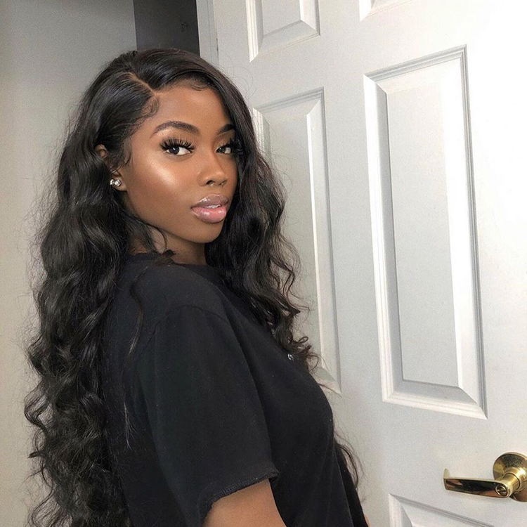 150 Density 100 Raw Virgin Cuticle Aligned Human Hair Bone Straight Body Wave Transparent Closure Wig 5X5