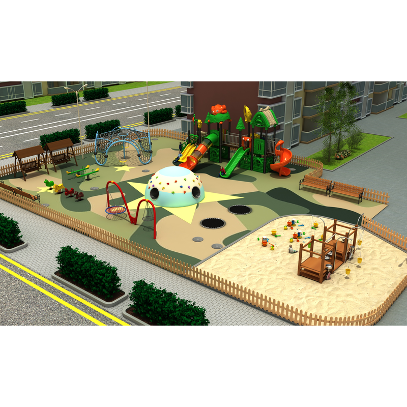 Kindergarten Pre-school Children Entertainment Equipment Outdoor Playground/amusement Park/kids Game Commercial Colorful