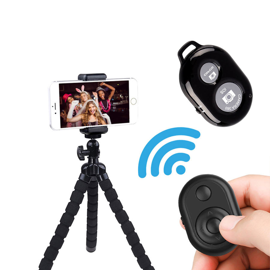 Selfie stick tripod bluetooth camera remote shutter for smartphones remote control