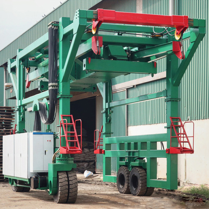 Port Lifting Container Cranes 40t Load Container Straddle Carrier Crane