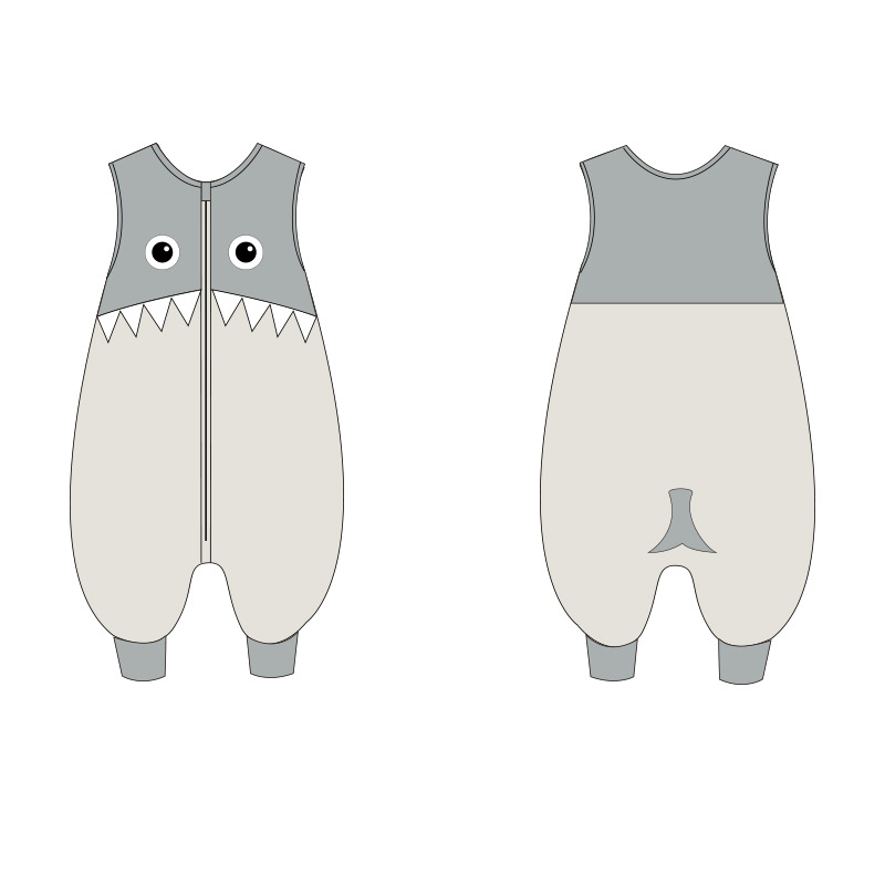 Winter Kids Sleeping Bag Baby Air-conditioning Suit Sleeveless Flannel Pajamas Baby One-piece Suit