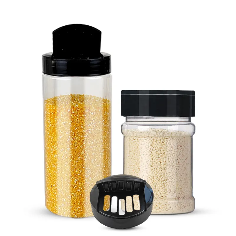 450ml PET plastic spice jar spice bottle seasoning container salt pepper shaker bottles with 63mm lid