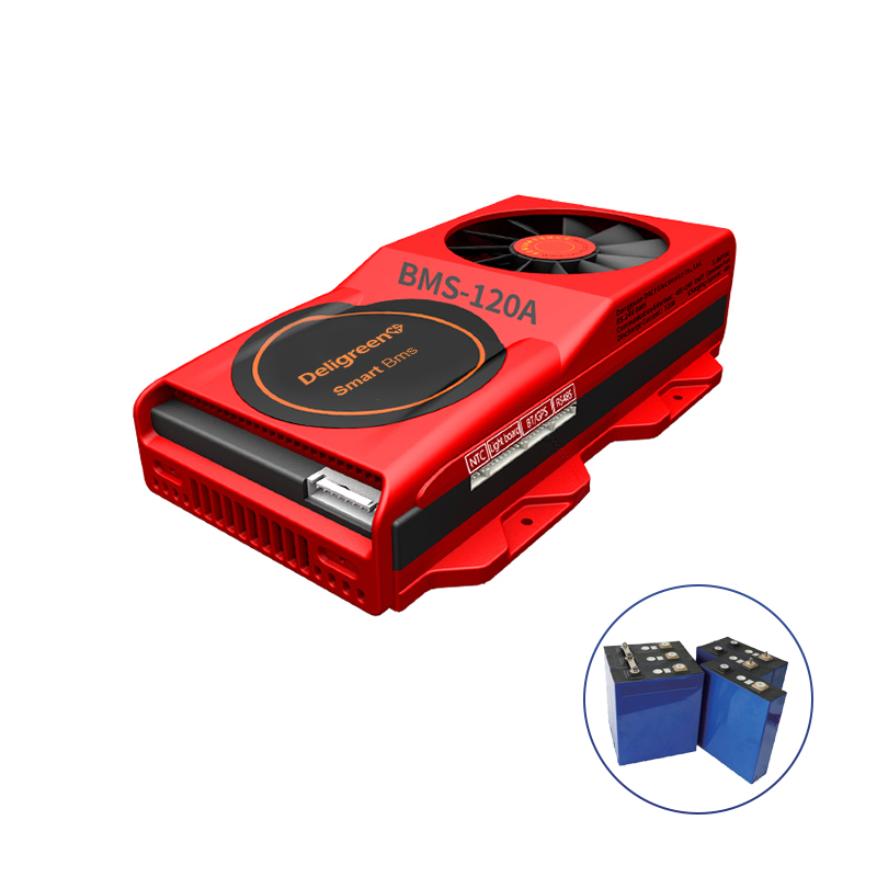 Deligreen Smart BMS с вентилятором 12S 36V Lifepo4 Защитная плата аккумулятора 80A 100A 120A RS485 APP для газонокосилки