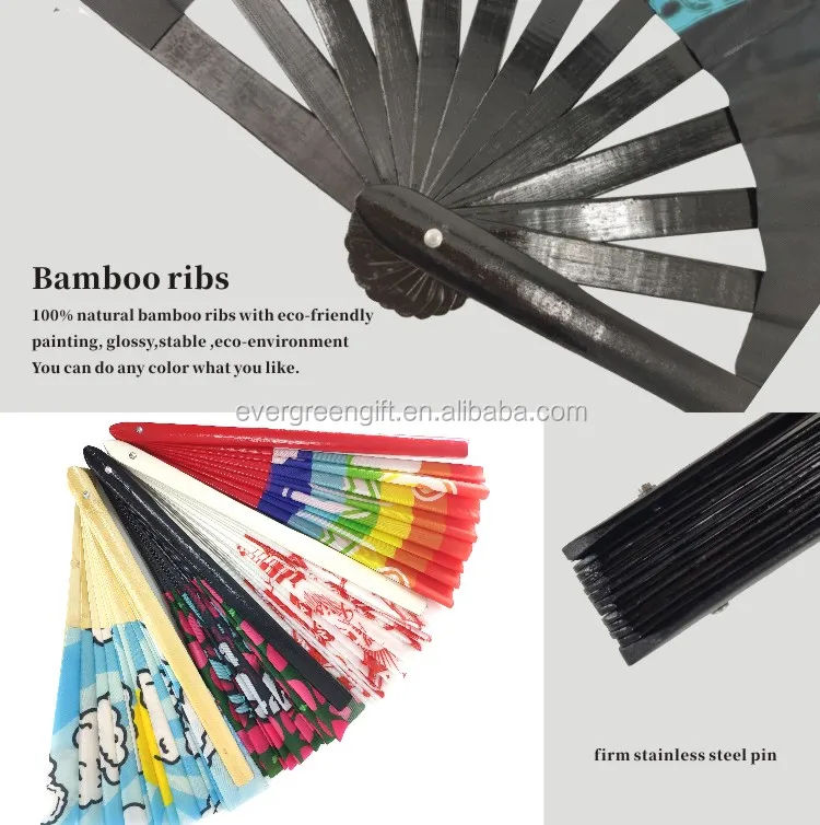 Lovely wholesale custom bamboo folding bamboo hand fan