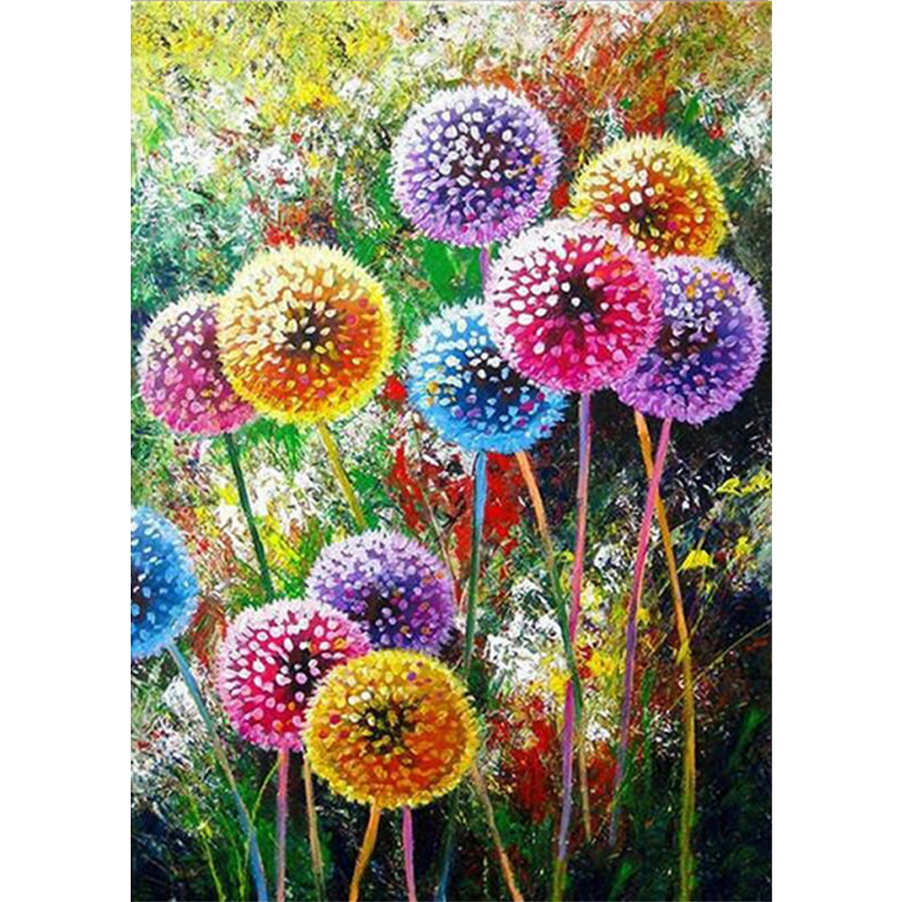 Customize 5D Crystal DIY Evershine Colorful Dandelion Diamond Painting Marvel Canvas Kit