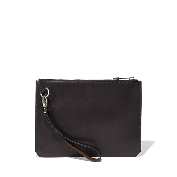 Men Daily Genuine Leather Clutch Bag Casual Leather Pouch Bag