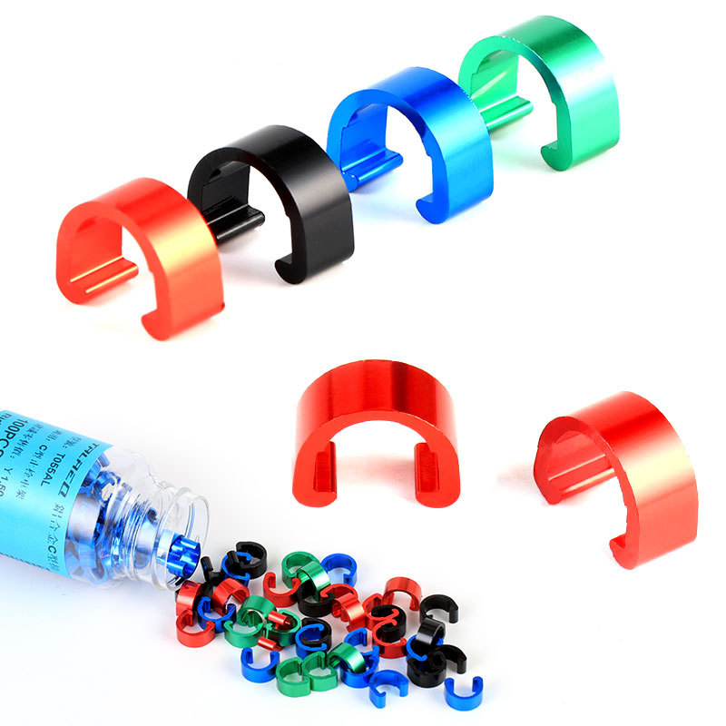 20pcs Bike Oil Tube Fixed Clip Bicycle Cable Housing Guide Aluminum Shift Brake Stick-on Cable oil Tube Fixed Clamp Frame Buckle