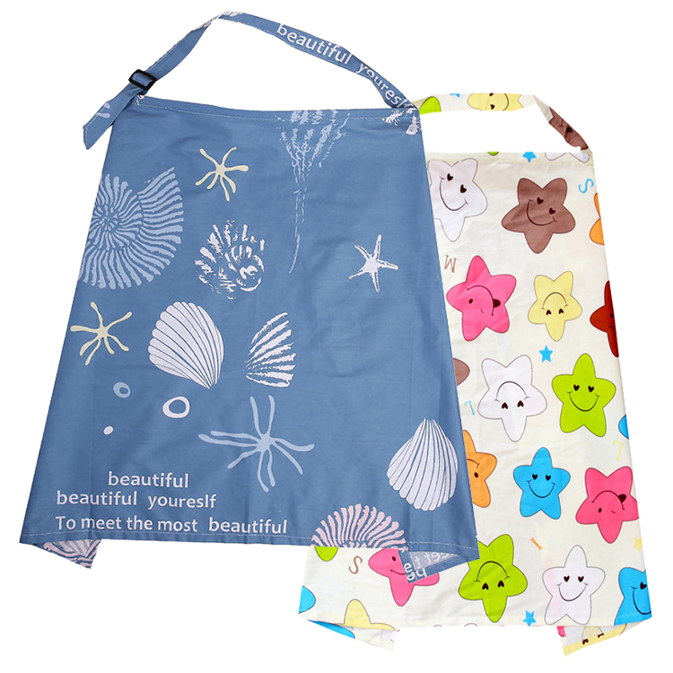 Natucare BSCI custom design combed cotton nursing cover breastfeeding aprons