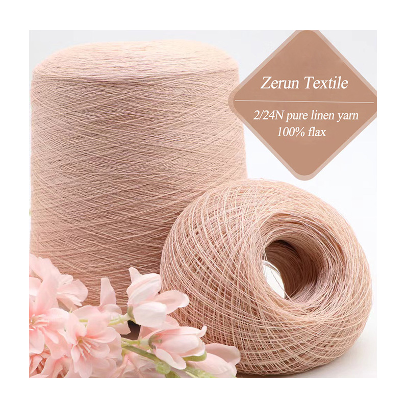 Professional yarn supplier high quality wholesale 100% pure linen knitting yarn Flax ball 100 linen yarn