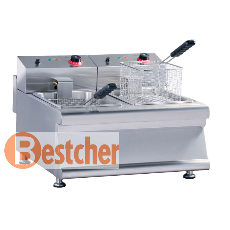BESTCHER CATERING EQUIPMENT кулинарный ряд столешница 2-Tank 2-Basket электрическая фритюрница, CE, ROHS, IEC, SAA