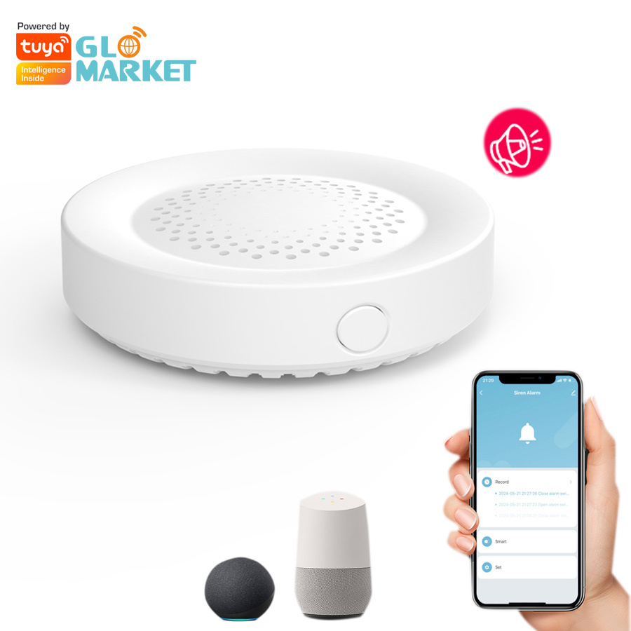 Glomarket Wifi Siren Alarm App Remote Scene Linkage Alex Google Compatible Tuya Smart Home Security Alarm System