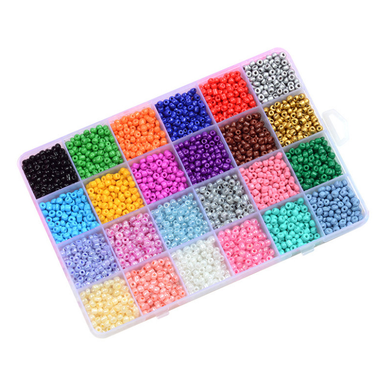 4mm rice beads + letter beads children's beaded toy handmade diy necklace bracelet