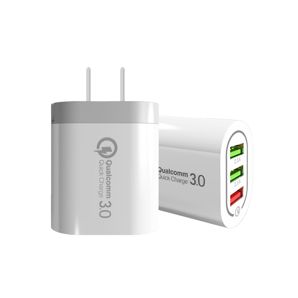 3 порта быстрой устройство, док-станция Qualcomm быстрое зарядное устройство QC 3,0 USB концентратор настенный выключатель США Plug зарядное устройство адаптер