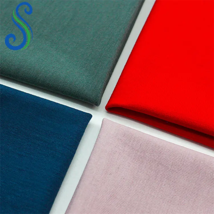 Manufacturer Breathable Bamboo Organic Fiber Material Single Jersey Fabric for Underwear