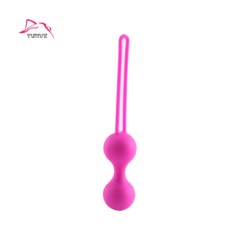 Factory Price Safe Smooth Pink Medical Silicone Sex Product In Dubai Metal Kegel Balls Vaginal