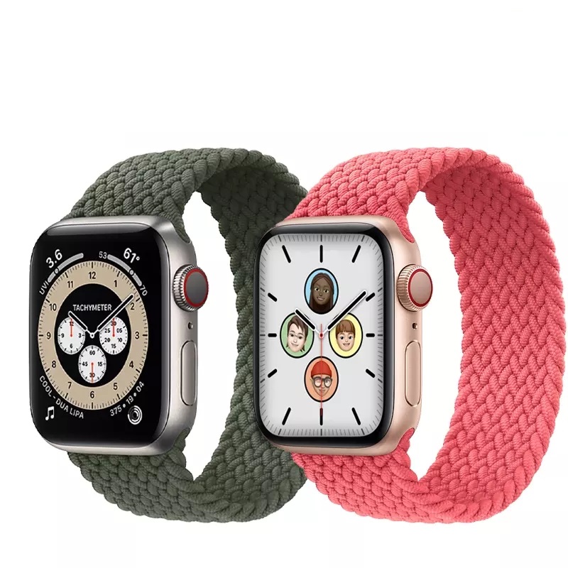 Нейлоновый эластичный ремешок для IWatch Series 6 Se 5 4 3, плетеный браслет с ремешком для соло-часов Apple