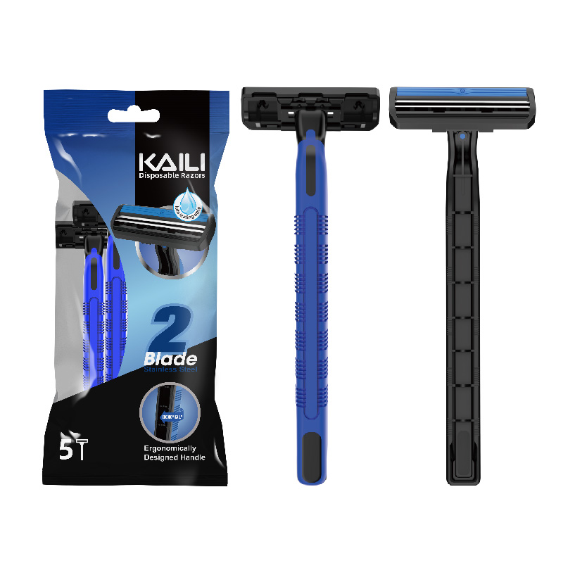 Wholesale Disposable Shaving Razor Rubber Disposable Razor Twin blade For Men Shaving