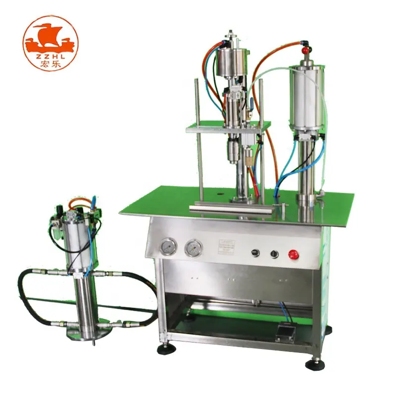 High Quality refillable aerosol gas filling machine aerosol cans machine manual aerosol filling machine