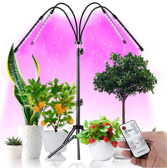 LYL 40w 80LED четырехголовый Диммируемый светодиодный растительный свет с подставкой для штатива