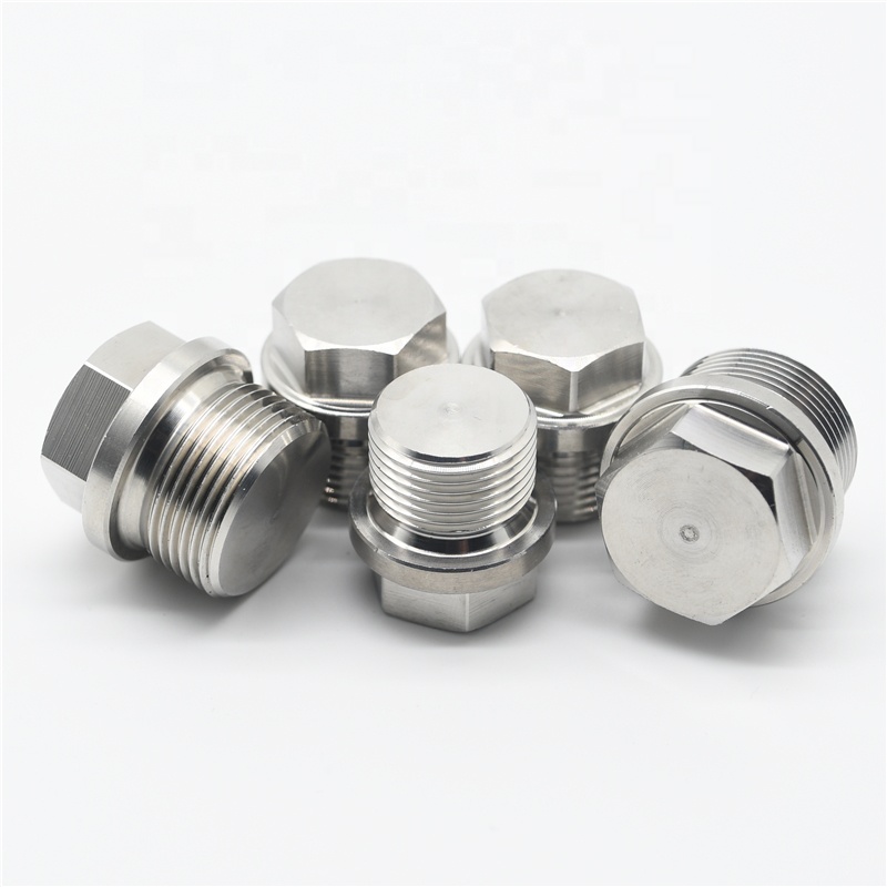 China Factory High Precision And Cheap Price Stainless Steel SS304 SS316 Hexagon Flange Head Plug