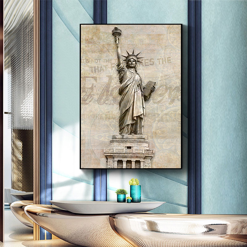Statue Of Liberty Paintings living room decoration wall vintage classic kitchen decor inspirational canvas art pictures poster