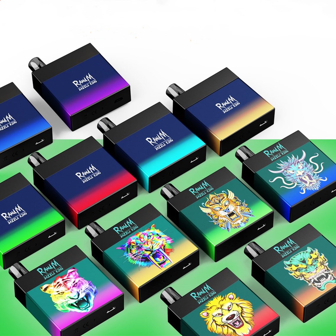 Most popular sports and entertainment electronic vape pen RandM 3000 hits dazzle king RGB vape