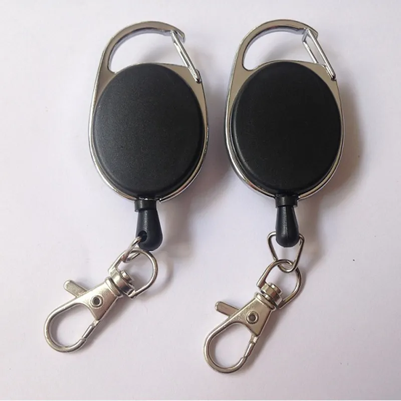 egg oval shaped oval plastic retractable key chain