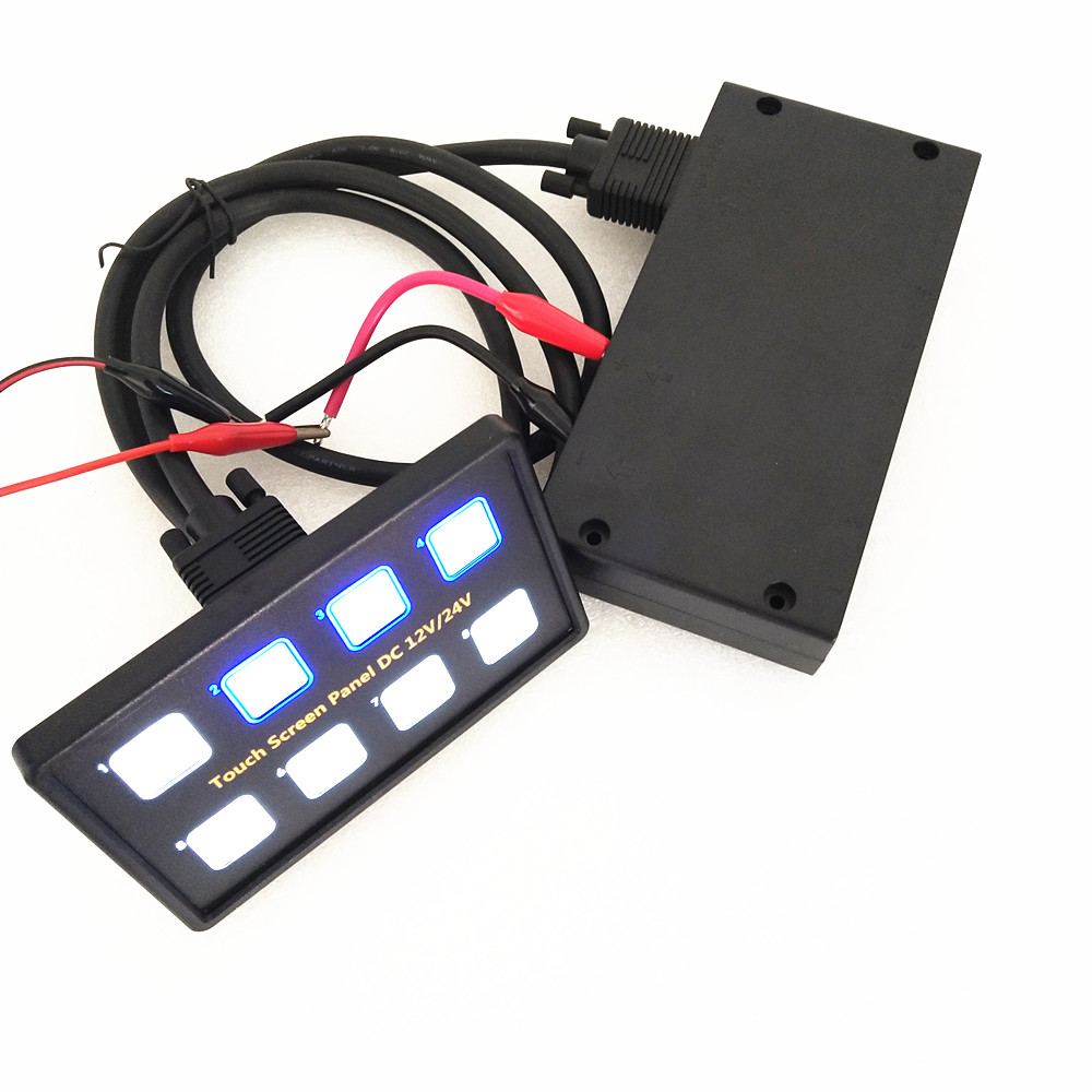 -Поставщика силовых судовых установок 12V 24V 8 банда LED переключатель панель с распределительный ящик для автомобиля морской катер караван грузовик