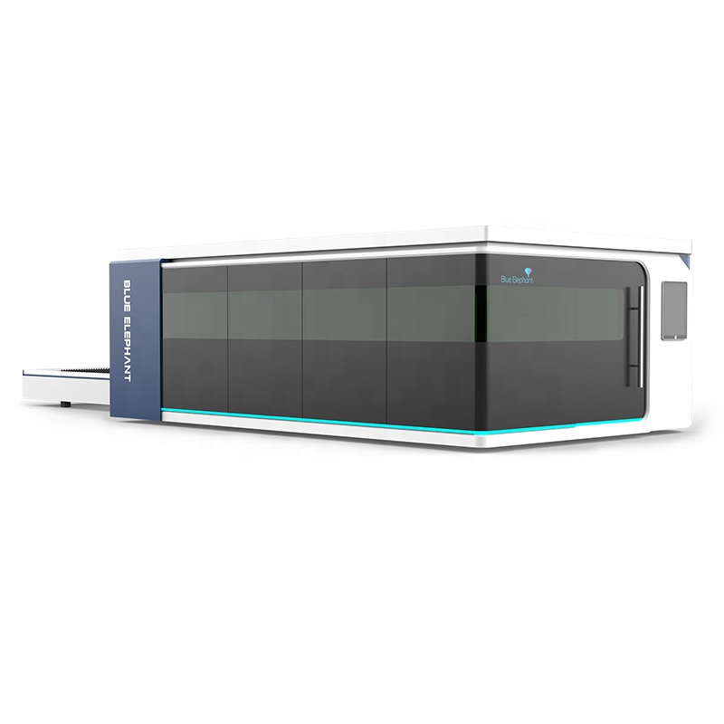 3000W 4000W 6000w Full Enclosed Metal CNC Laser Cutting Engraving Machine With Exchange Platform