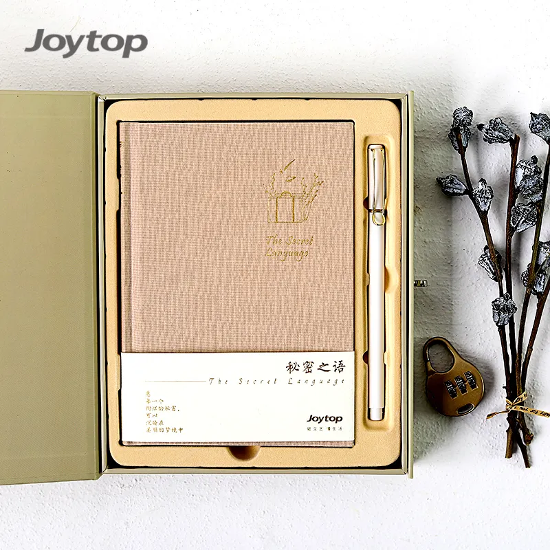 Joytop 6513 The secret language wholesale stationery set planner set gift set with combination padlock