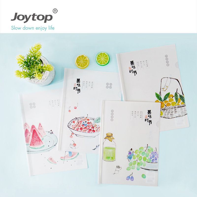 Joytop 6007 фруктовая печать на заказ, прозрачная пластиковая скользящая реклама, L-образная папка для файлов A4