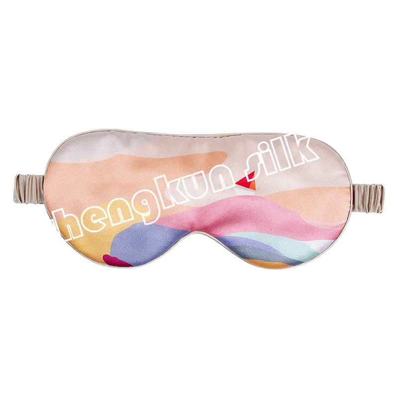 19mm Grade 6A Silk filled with 8G 16g Cstomer size logo and design silk eye mask sleep mask eyemask