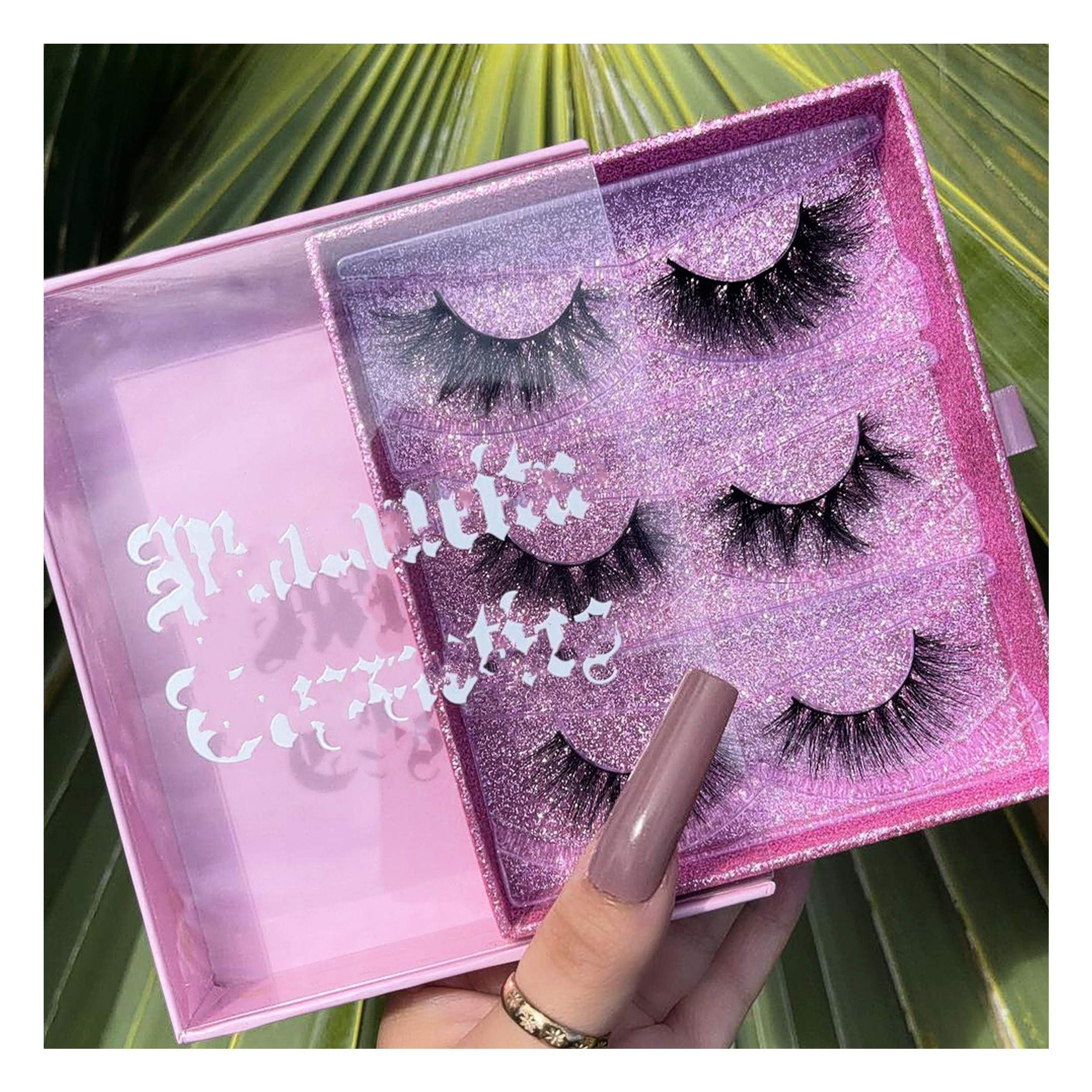 Lashesbox Пользовательский логотип магнитные пустые коробки для ресниц пустой глиттер упаковка для ресниц коробка для упаковки ресниц