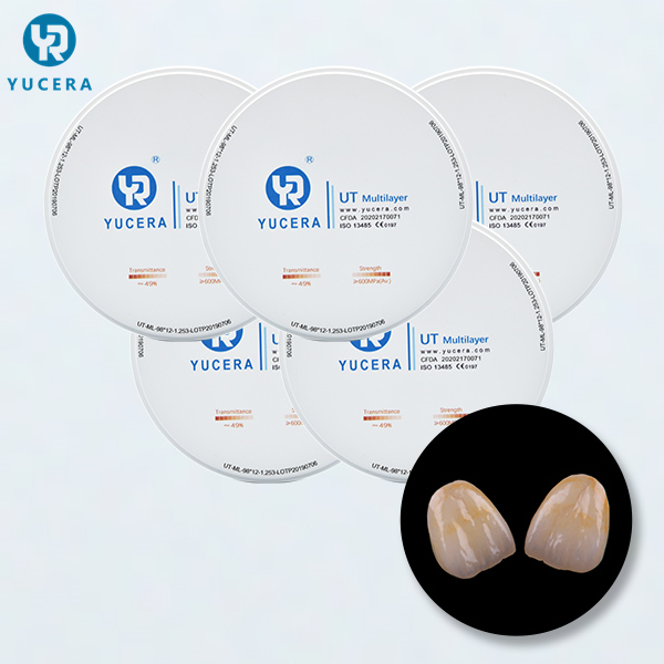Yucera UT Multilayer dental zirconia block lab and laboratory used for dental materials dentistry dentist equipment ceramic