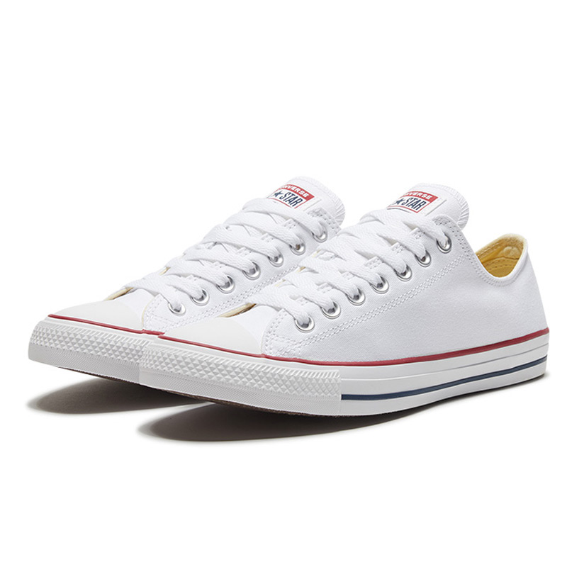 Классические парусиновые туфли Converse с низким верхом для мужчин и женщин, белые, 101000