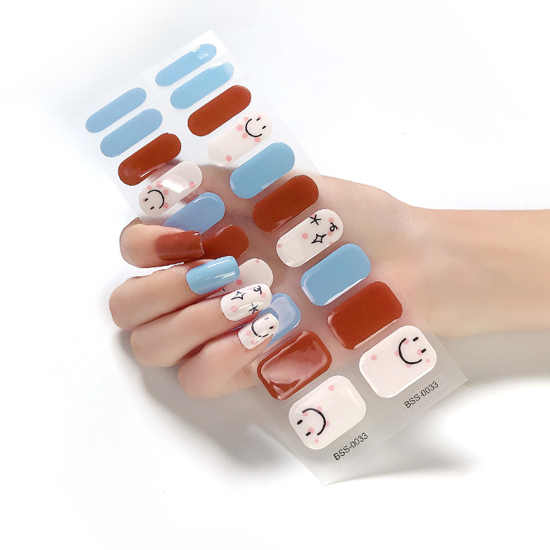 Оптовая продажа Beautysticker 2021, полоски для гель-лака для ногтей, наклейки, нетоксичные, стойкие, полу-Твердые гелевые обертки для ногтей