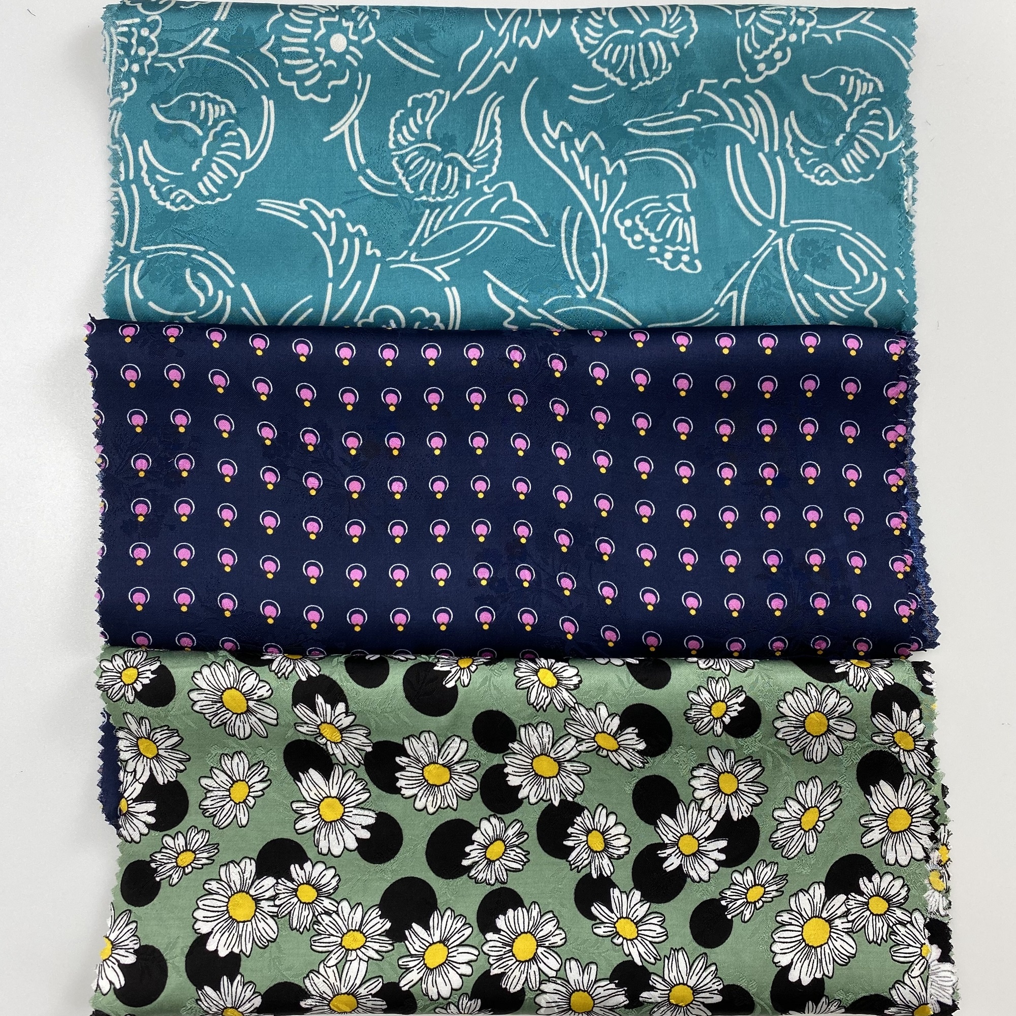 Wrinkle Resistant Viscose Rayon jacquard printed fabrics for Costumes