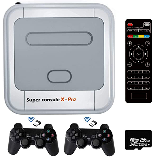 Портативный 64G Super Console X Pro встроенный 33000 + Портативный видео геймпад Беспроводная Ретро игровая консоль