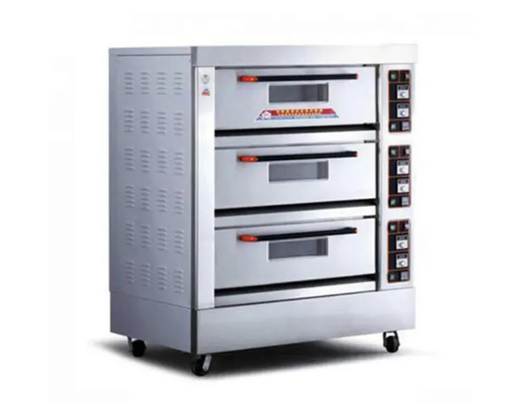 AIibaba Recommended* Freestanding Installation 3 deck 6 Pans Bakery Gas Baking Oven