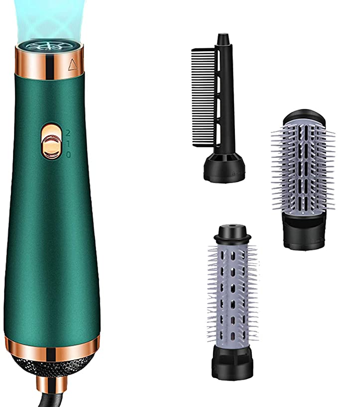 Heat Curler Comb Styler Tools Multifunction Electric Hair Straightener blow dryer brush 5 in 1