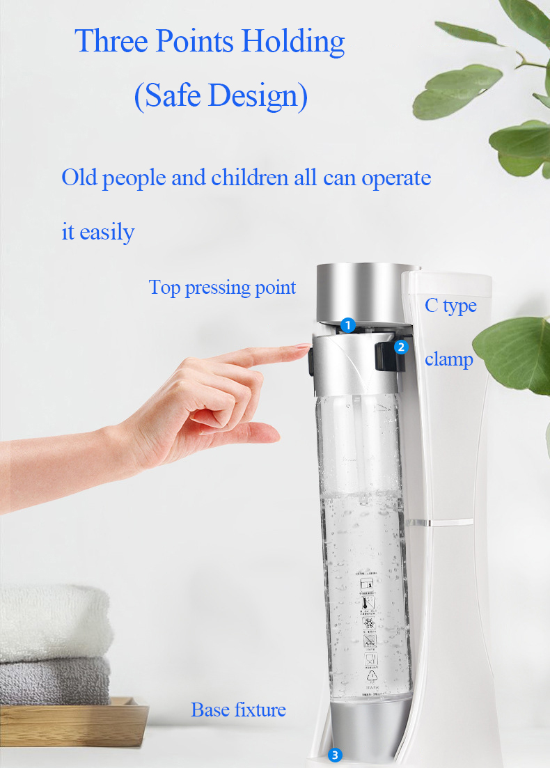 Myteck Fascinating Retailer Store Must Soda Sparkling Water Machine Carbonated Water Jet Maker Fizzi One Touch for Sale