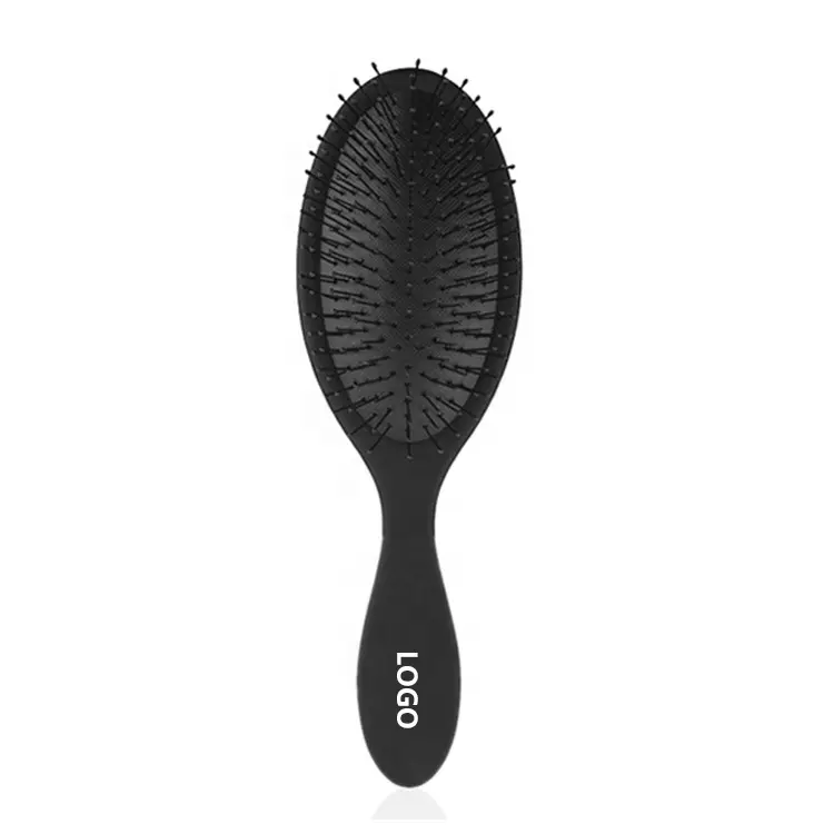 Wholesale Professional Custom Logo Salon Cushion Hairbrush Nylon Bristle Curly Hair Brush Detangling Hair Brush
