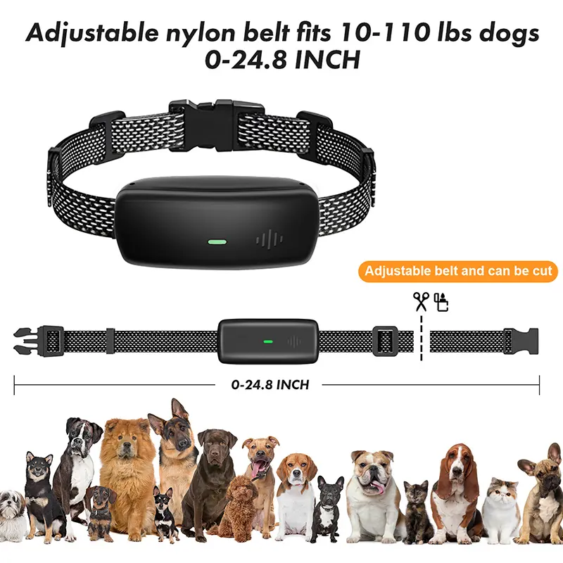 High Quality Manufacturers Dog Bark Control Training Electric Shock Adjustable Collars Remote Electronic Dog Collar