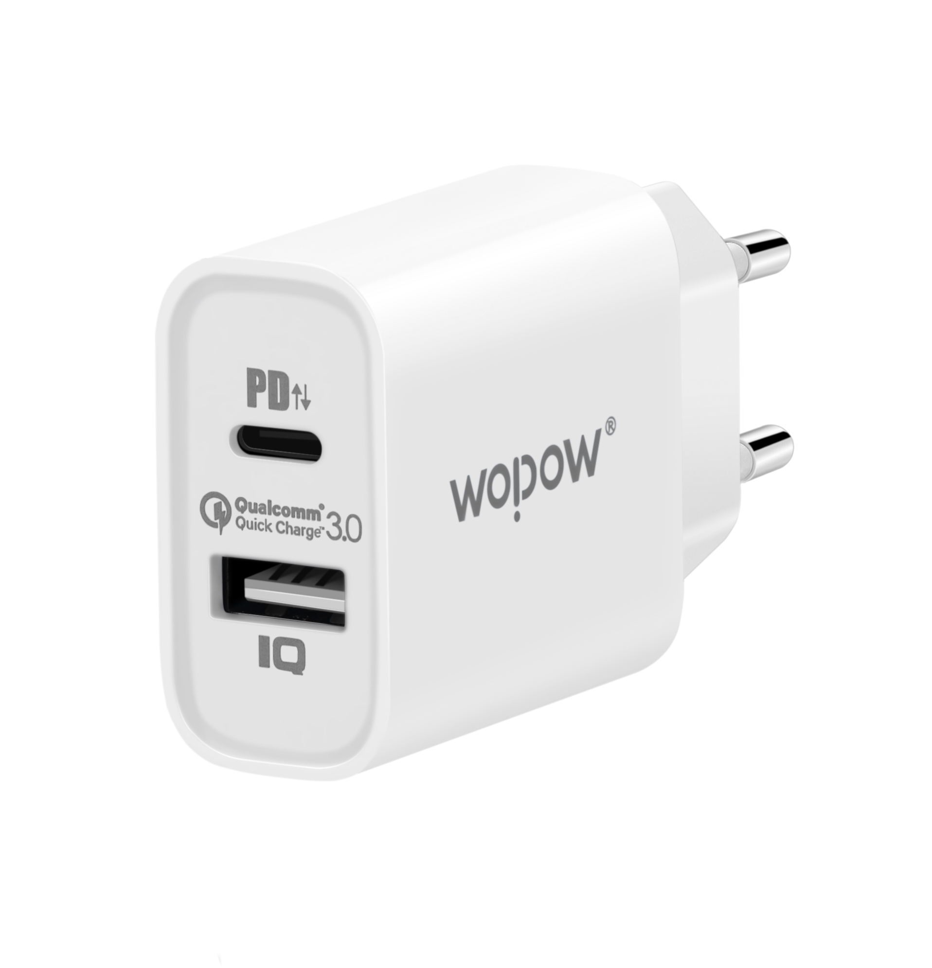 Wopow Q21 устройство работающее от прикуривателя с 2 портами QC3.0 + USB-C PD USB зарядное устройство для мобильного телефона зарядное устройство type-c кабель для зарядного устройства с веб-камерой с кабелем