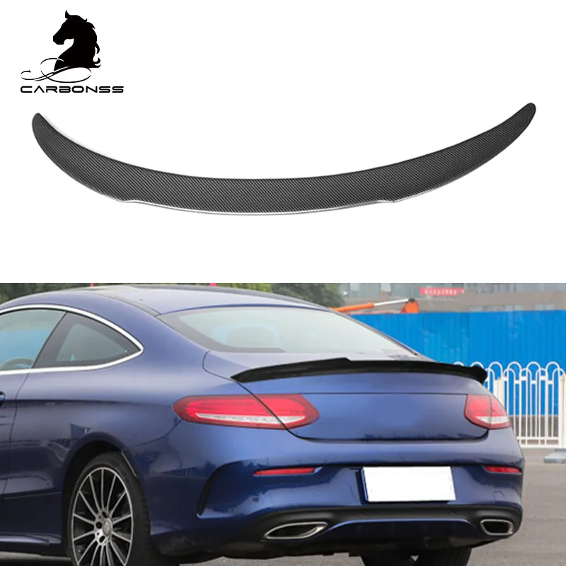 FD Type Ducktail Trunk Lip Wing Spoiler Carbon Fiber Rear Car Spoiler For Mercedes Benz W205 2014+