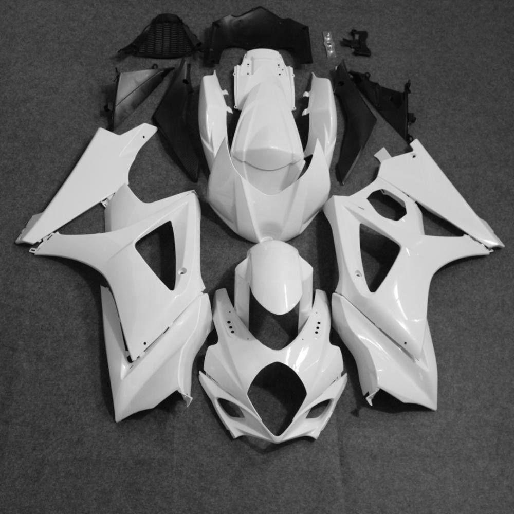 2021 WHSC обтекатель комплект ABS пластик для SUZUKI GSXR1000RR 2007-2008 K7 чехол для мотоцикла Неокрашенный Белый цвет