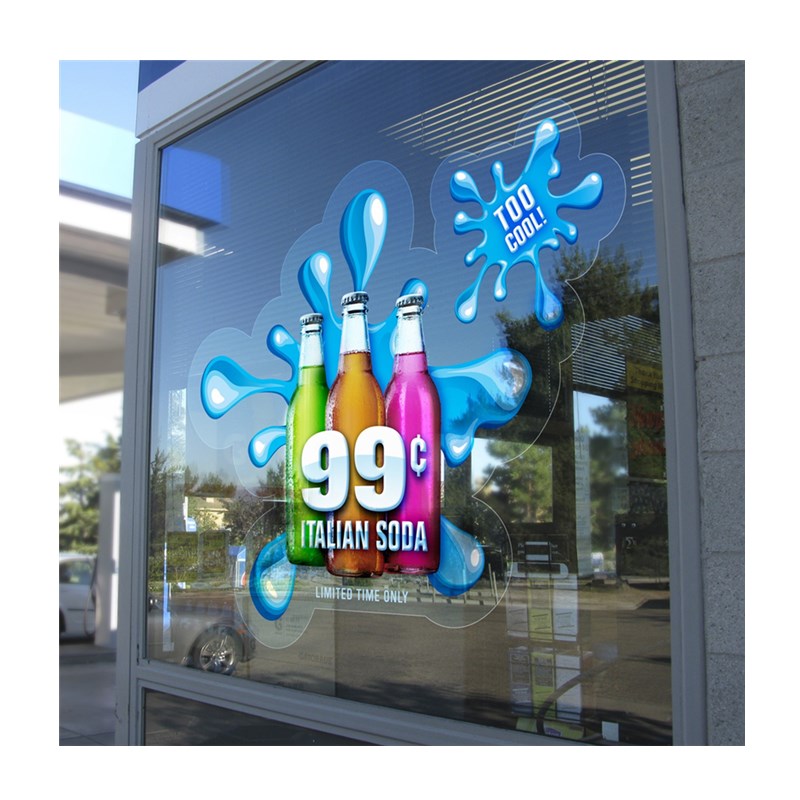 Hot selling custom removable aquarium background static cling