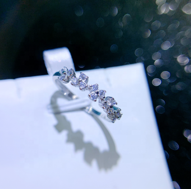 Sumando 2021 fashion solid 925 silver sterling silver flower ring women sterling silver spinner ring