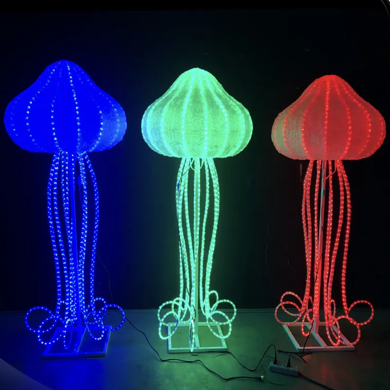 IP65 Waterproof Plug Powered Christmas Decoration Jellyfish Light Outdoor